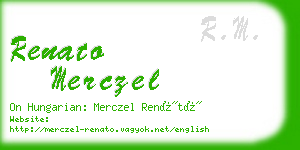 renato merczel business card